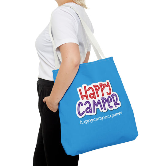 Happy Camper Tote Bag | Camp Vibe, Gift for Travelers, Summer Fun, Casual Outings, Eco-Friendly Shopping