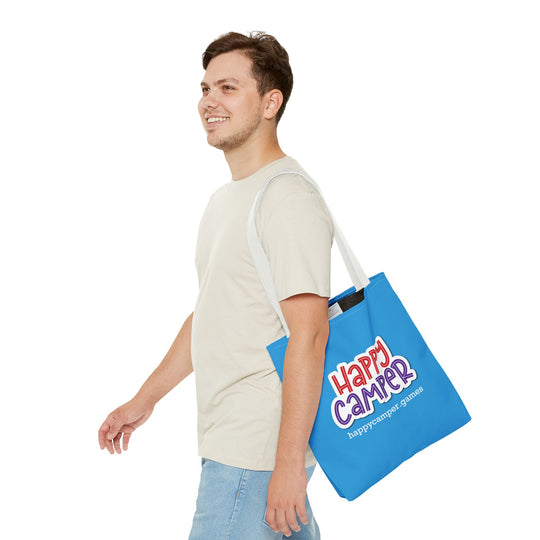 Happy Camper Tote Bag | Camp Vibe, Gift for Travelers, Summer Fun, Casual Outings, Eco-Friendly Shopping