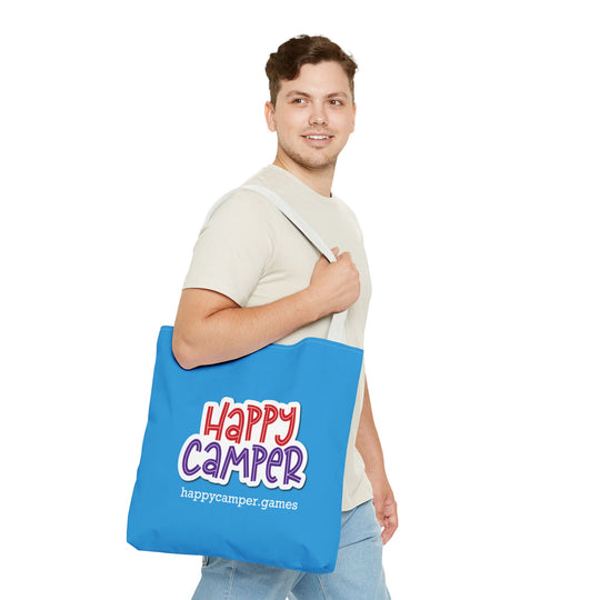Happy Camper Tote Bag | Camp Vibe, Gift for Travelers, Summer Fun, Casual Outings, Eco-Friendly Shopping