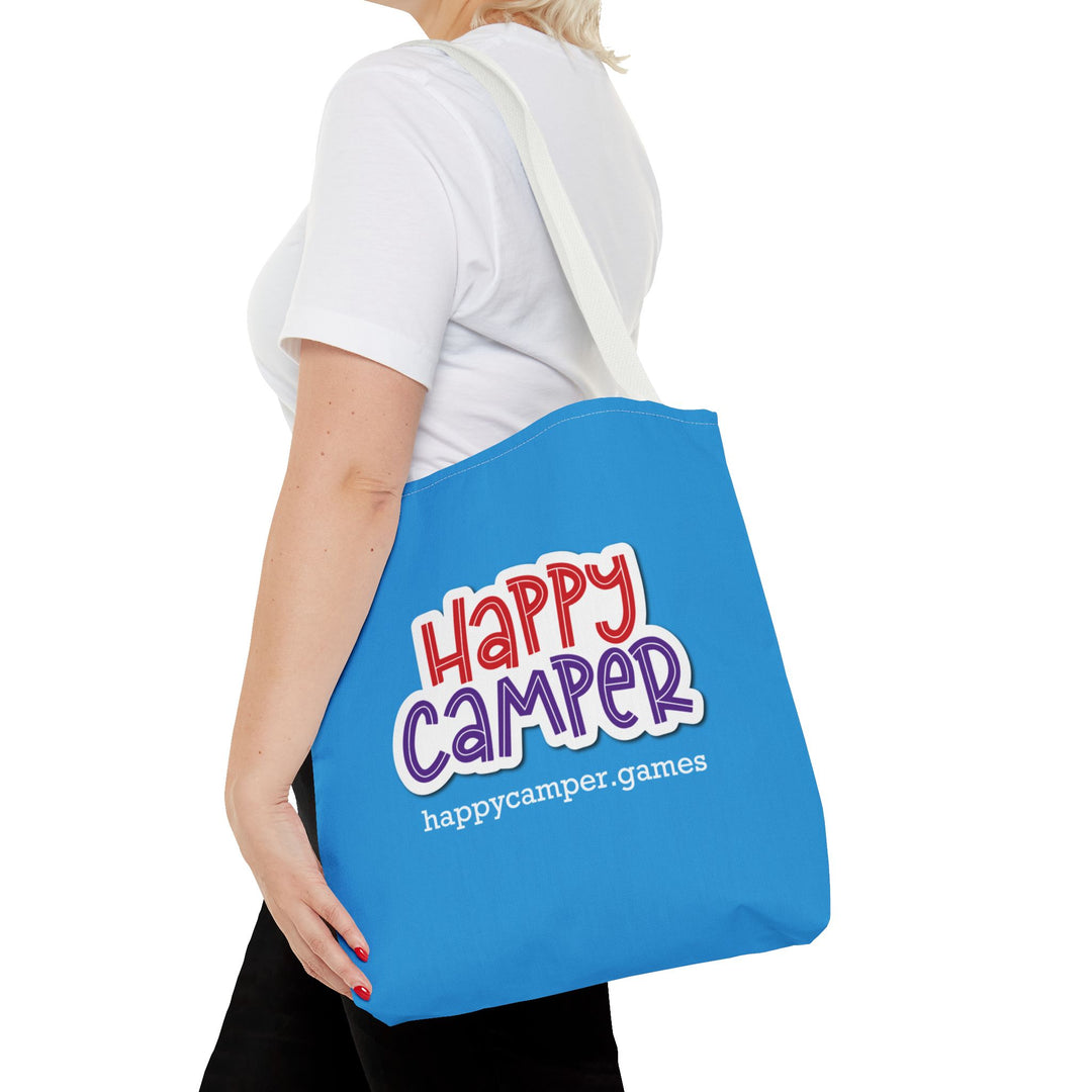 Happy Camper Tote Bag | Camp Vibe, Gift for Travelers, Summer Fun, Casual Outings, Eco-Friendly Shopping