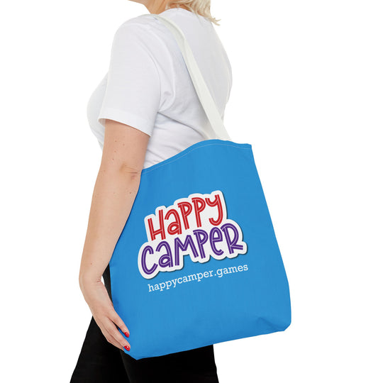 Happy Camper Tote Bag | Camp Vibe, Gift for Travelers, Summer Fun, Casual Outings, Eco-Friendly Shopping