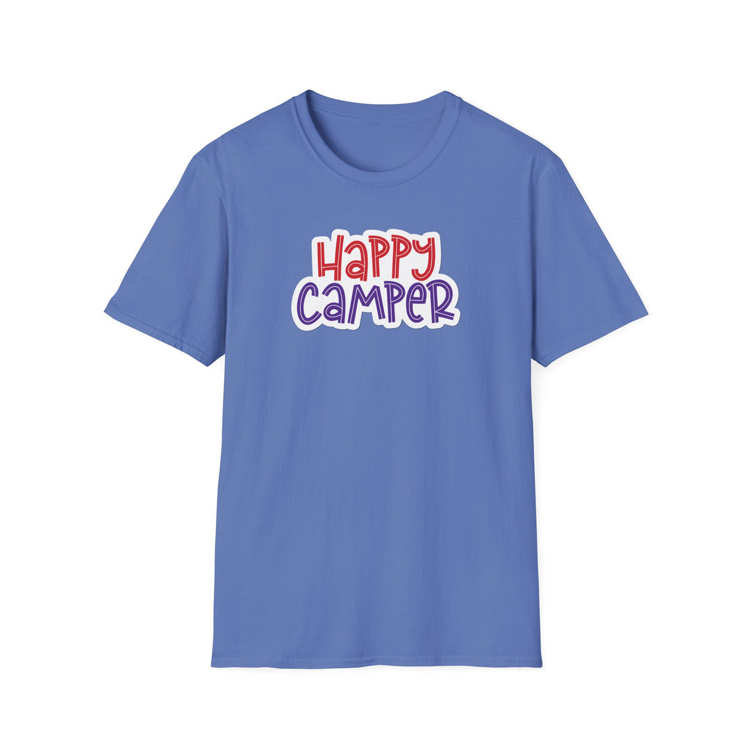 Happy Camper Unisex T-Shirt, Fun Summer Shirt, Family Camping Tee, Outdoor Adventure Apparel, Gift for Campers